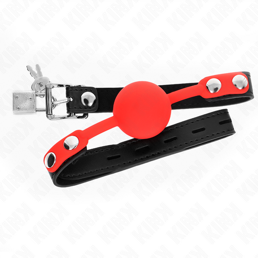 KINK - SILIKONBALL 4 CM KNEBLEM MED LÅS 60 x 2 CM