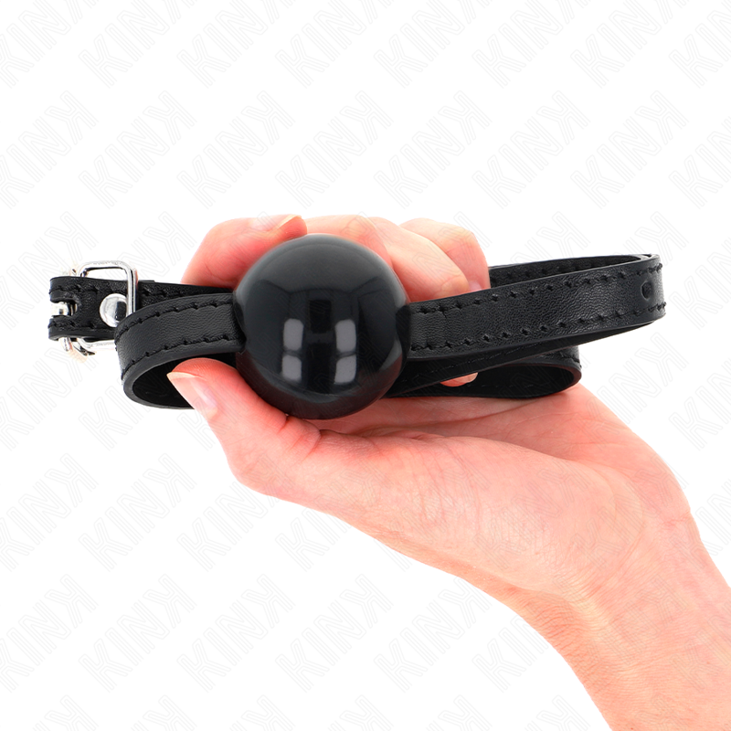 KINK - SVART ENKELT, SOLID BALL 4 CM KNEBLEM 65 x 1,5 CM