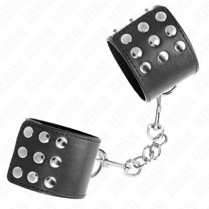 KINK - HÅNDLEDSBELTER MED TRYKKFESTING SVART JUSTERBAR 19–24 CM X 5,5 CM