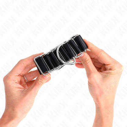 KINK - HENGSLEGGENDE TYNNE HÅNDLEDSBELØP, SVART, JUSTERBAR, 16–22 CM X 3,5 CM