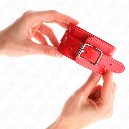 KINK - TYNNE HÅNDLEDSBELTER RØDE JUSTERBARE 21-33 CM