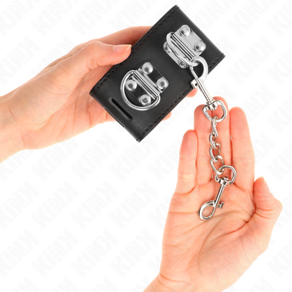 KINK - HÅNDLEDSBELTER MED FLER POSISJONER MED LÅSLUKNING, SVART, JUSTERBAR, 16–23 CM X 5,5 CM