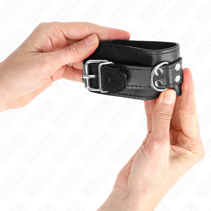 KINK - ENKLE HÅNDLEDSBELTER SVART JUSTERBAR 20-23 CM X 5,5 CM