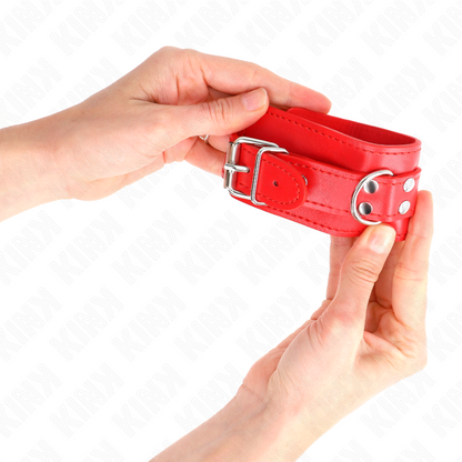 KINK - ENKLE HÅNDLEDSBELTER RØDE JUSTERBARE 20–23 CM X 5,5 CM