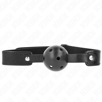 KINK - SVART PUSTENDE BALL 4,5 CM KNEBLEM 65 x 2,5 CM