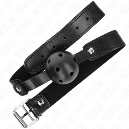 KINK - SVART PUSTENDE BALL 4,5 CM KNEBLEM 65 x 2,5 CM