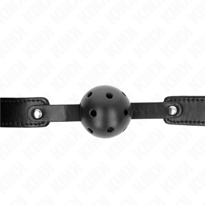 KINK - SVART PUSTENDE BALL 4,5 CM KNEBLEM 65 x 2,5 CM