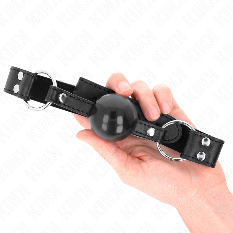 KINK - MYK OG SOLID BALL 4 CM MED SKINNSKINNREM 62 x 2,5 CM JUSTERBAR 42-58 CM