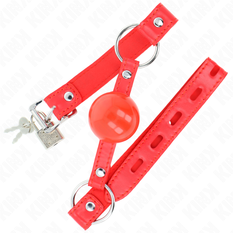 KINK - TPE-BALL 4 CM KNEBLEM MED ROJO-LÅS 60 x 2 CM