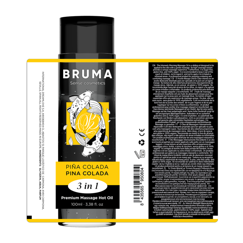 BRUMA - PREMIUM MASSASJE VARM OLJE PINA COLADA 3 I 1 - 100 ML