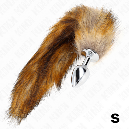 KINK - ANALPLUGG STØRRELSE S 7 X 3 CM MED SYNTETISK HALE 40 CM BRUN