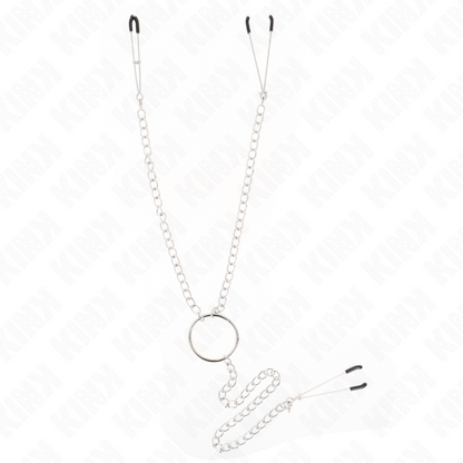 KINK - TRIPPEL BRØDVORTE- OG KLITORKLEMMER MED KJEDE MODELL 1