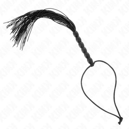 KINK - MINI SILIKONPISK MED 6 SVARTE PERLE 26 CM