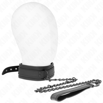 KINK - NEOPREN BONDAGE HALSBÅND MODELL 1 MED BELTE 78 CM JUSTERBAR 37,5 X 49,5 CM