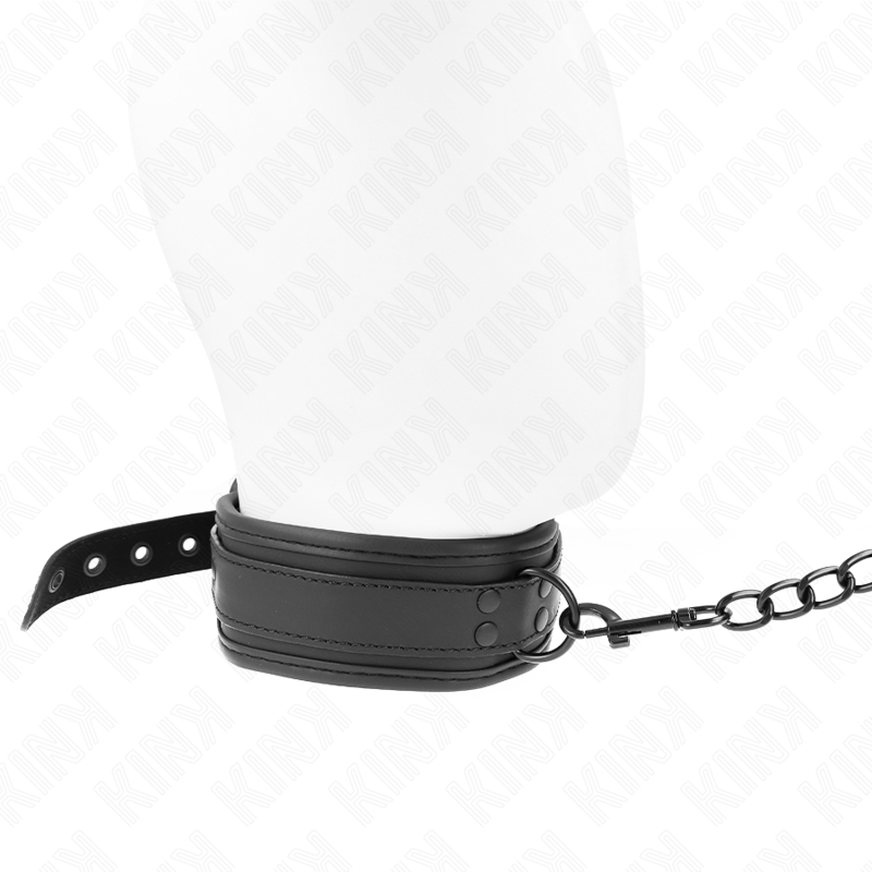 KINK - NEOPREN BONDAGE HALSBÅND MODELL 1 MED BELTE 78 CM JUSTERBAR 37,5 X 49,5 CM