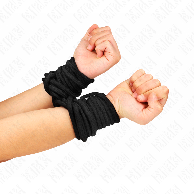 KINK - BOMULLSTAU 5 METER SVART