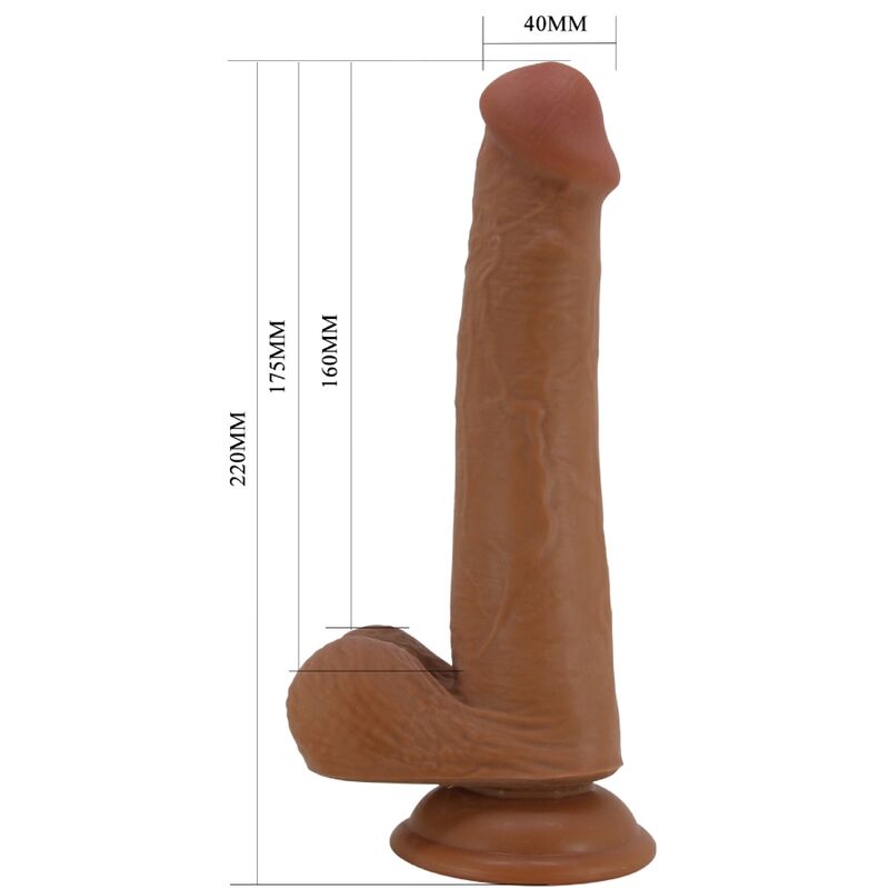 PRETTY LOVE - TALLEN REALISTISK DILDO 22 CM BRUN