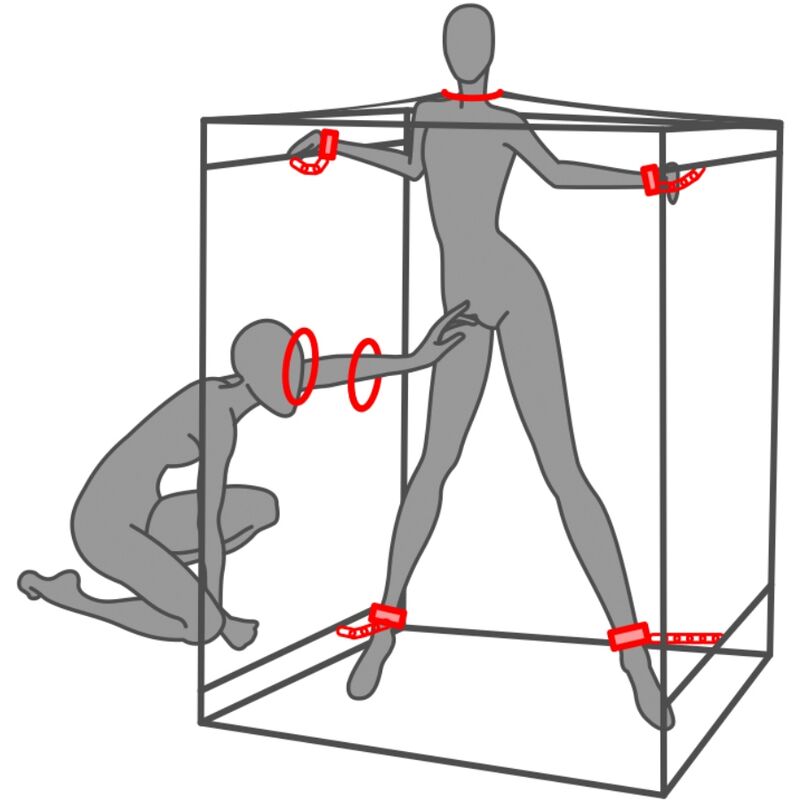 HEMMELIG KUPPE - KINK CLUB HYTTESKANDALE SVART &amp; RØD