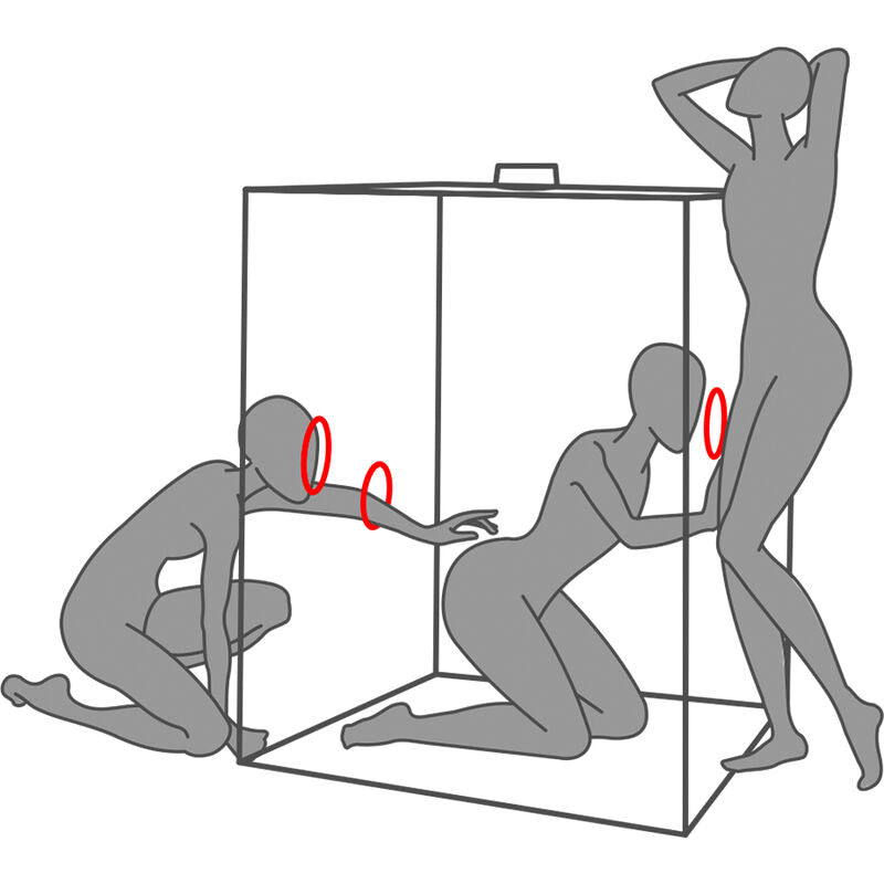 HEMMELIG KUPPE - KINK CLUB HYTTESKANDALE SVART &amp; RØD