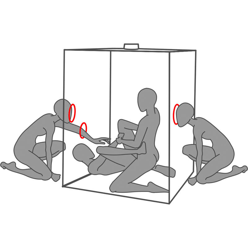 HEMMELIG KUPPE - KINK CLUB HYTTESKANDALE SVART &amp; RØD