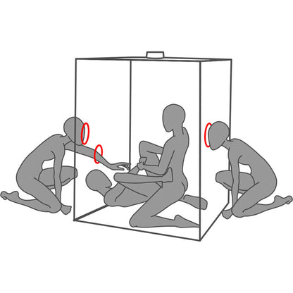 HEMMELIG KUPPE - KINK CLUB HYTTESKANDALE SVART &amp; RØD