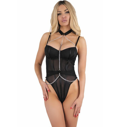 LIVCO KORSETTIMOTE - RUBIKA LC XG079 BODY MED CHOKER SVART M