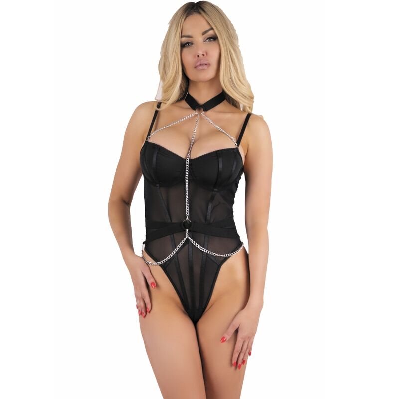 LIVCO KORSETTIMOTE - RUBIKA LC XG079 BODY MED CHOKER SVART L