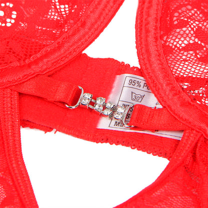 SUBBLIME - 954208 BLONDEBABYDUKK MED JUSTERBARE STROPPER RØD S/M