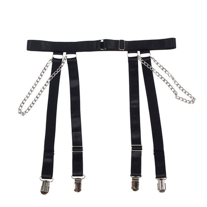 SUBBLIME - 954260 BODY MED KJEDER + HÅNDBELTE SVART S/M