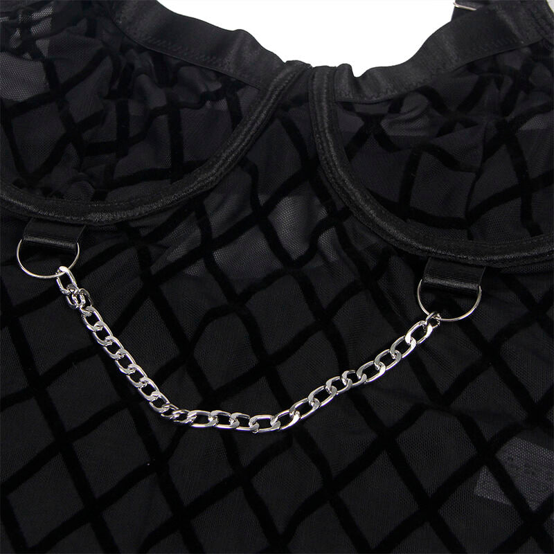 SUBBLIME - 9542277 BODY MED KJEDER + HÅNDBELTE SVART L/XL