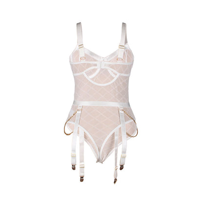 SUBBLIME - 954291 BODY MED KJEDER + HÅNDBELTE HVIT L/XL
