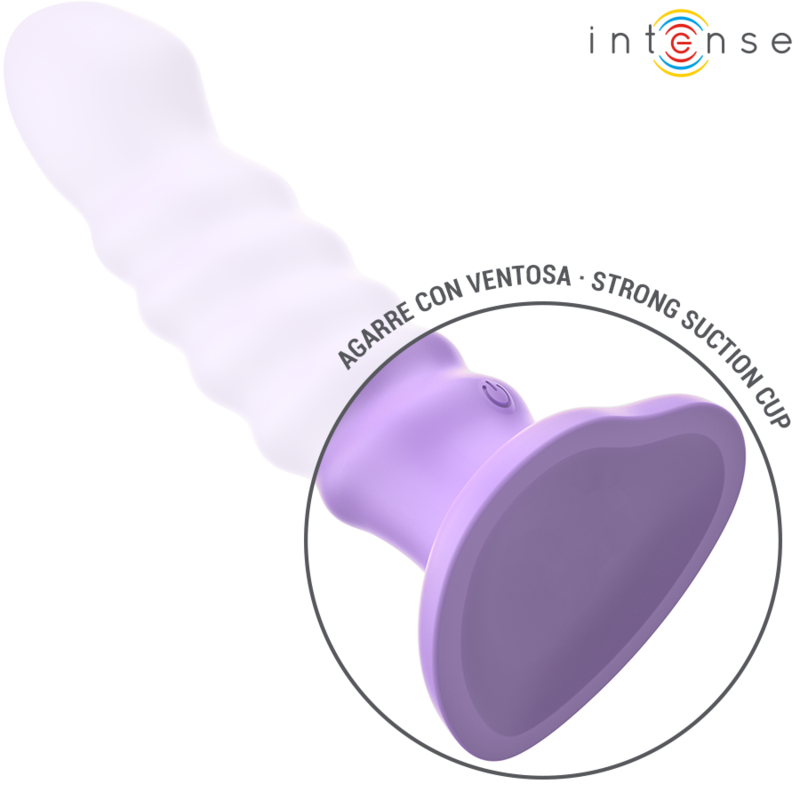 INTENS - BRENDA VIBRATOR STØRRELSE M SPIRALDESIGN 10 VIBRASJONER LILLA FJERNKONTROLL