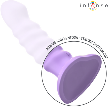 INTENS - BRENDA VIBRATOR STØRRELSE M SPIRALDESIGN 10 VIBRASJONER LILLA FJERNKONTROLL