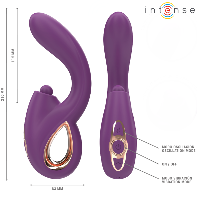 INTENS - LALI MULTIFUNKSJON G-PUNKTSVIBRATOR TAPPING &amp; THRUST &amp; VIBRATION LILLA