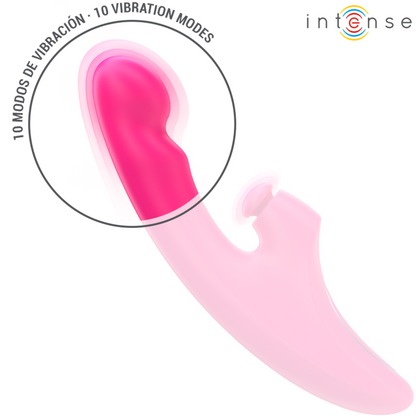INTENSE - EMI VIBRATOR 13,5 CM MULTIFUNKSJON 3-I-1 10 VIBRASJONER ROSA