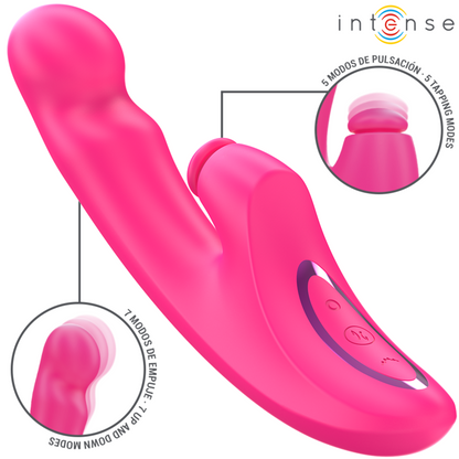 INTENSE - EMI VIBRATOR 13,5 CM MULTIFUNKSJON 3-I-1 10 VIBRASJONER ROSA