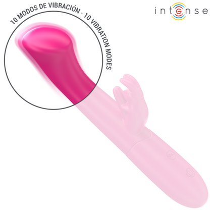 INTENSE - JULIETA KANINVIBRATOR 18,6 CM 10 VIBRASJONER ROSA