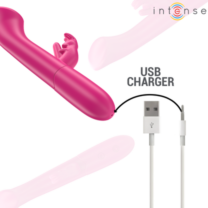 INTENSE - JULIETA KANINVIBRATOR 18,6 CM 10 VIBRASJONER ROSA