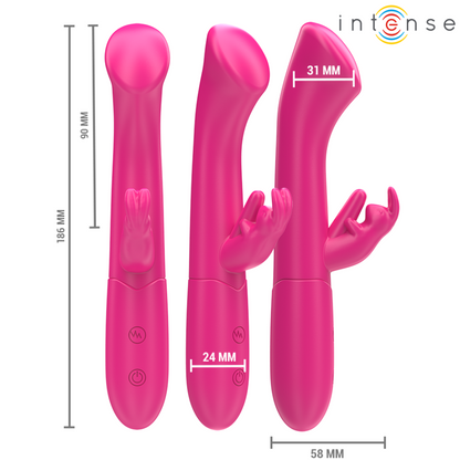 INTENSE - JULIETA KANINVIBRATOR 18,6 CM 10 VIBRASJONER ROSA