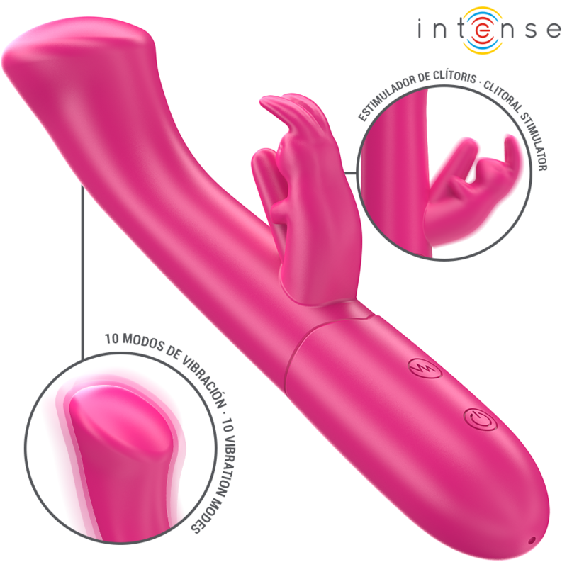 INTENSE - JULIETA KANINVIBRATOR 18,6 CM 10 VIBRASJONER ROSA