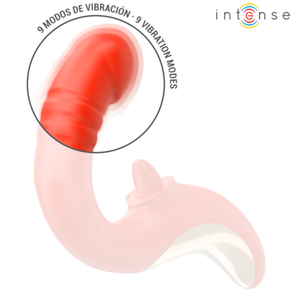 INTENS - PAULINA VIBRATOR OG STIMULATOR I U-FORM RØD