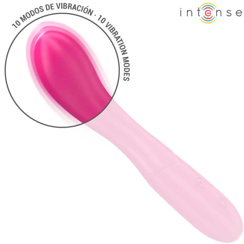 INTENS - LISETTE VIBRATOR 19 CM FLEKSIBEL 10 VIBRASJONER ROSA