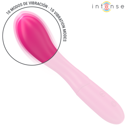 INTENS - LISETTE VIBRATOR 19 CM FLEKSIBEL 10 VIBRASJONER ROSA