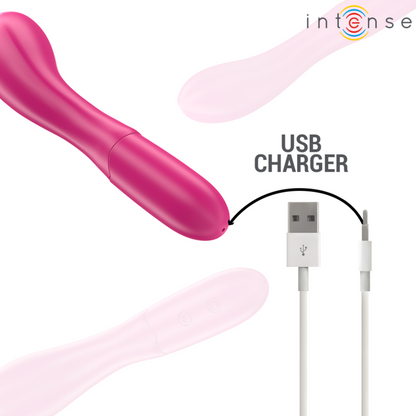 INTENS - LISETTE VIBRATOR 19 CM FLEKSIBEL 10 VIBRASJONER ROSA
