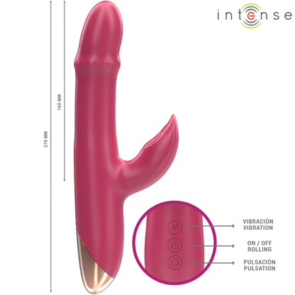 INTENSE - CHLOE MULTIFUNKSJONSVIBRATOR 3-I-1 RØD