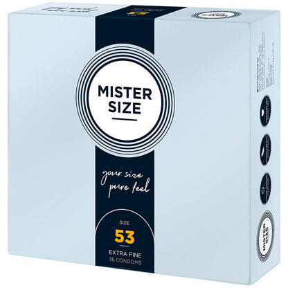 MISTER SIZE - KONDOMSTØRRELSE M 53 MM (36 ENHETER)