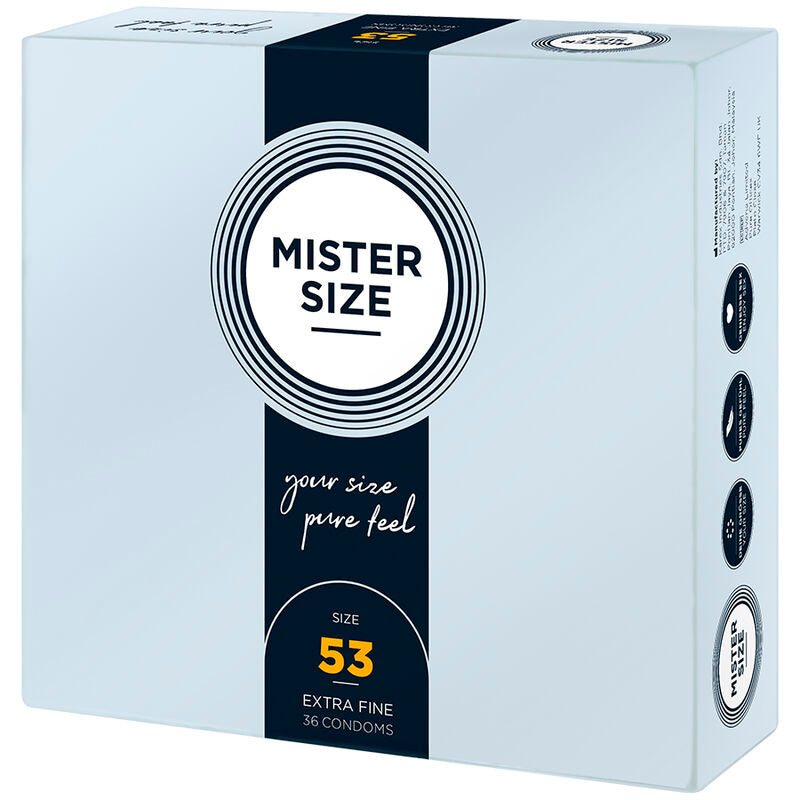 MISTER SIZE - KONDOMSTØRRELSE M 53 MM (36 ENHETER)