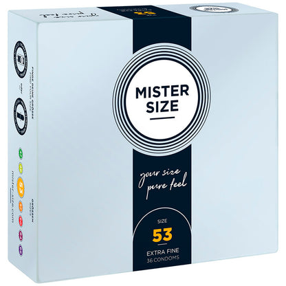 MISTER SIZE - KONDOMSTØRRELSE M 53 MM (36 ENHETER)