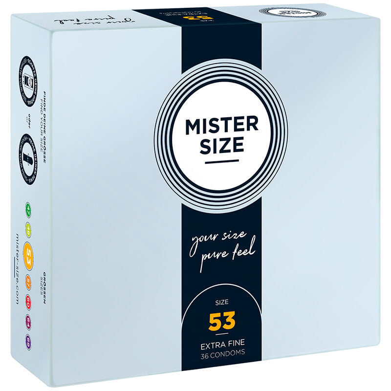 MISTER SIZE - KONDOMSTØRRELSE M 53 MM (36 ENHETER)