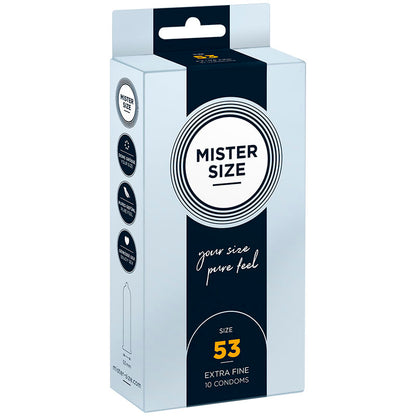 MISTER SIZE - KONDOMSTØRRELSE M 53 MM (10 ENHETER)